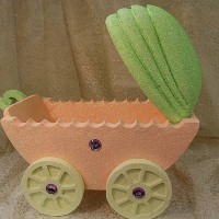Foam Baby Carriage Centerpiece  