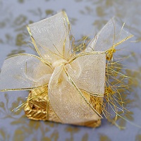 Double chocolates with gold wrap