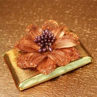 Oblong Chocolate with Flower D�cor 