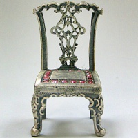 Pewter chair with diamonds. Many colors.