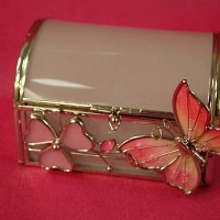 Treasure Chest Box with Butterflies 