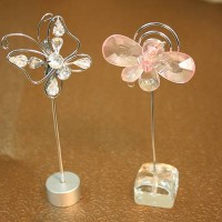 Crystal Butterfly Placecard Holders 