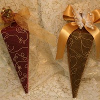 Embossed Cone Shaped Boxes 