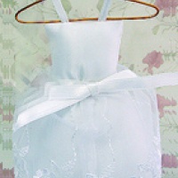 Sachet bridal dress on hanger