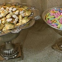 Assorted Chocolate/Almonds in Silver Plate 