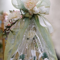 Basket with chocolate centerpiece