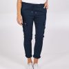 Casual Cargo Pants With Pockets Solid Color Drawstring Waist Pencil Trousers For Women - Image 6