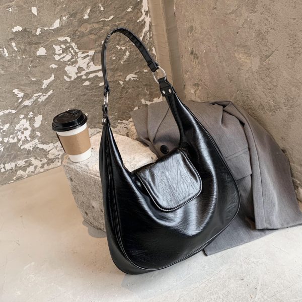 Single Shoulder Bag Class Commuter Soft Leather Tote Large Capacity - Image 6