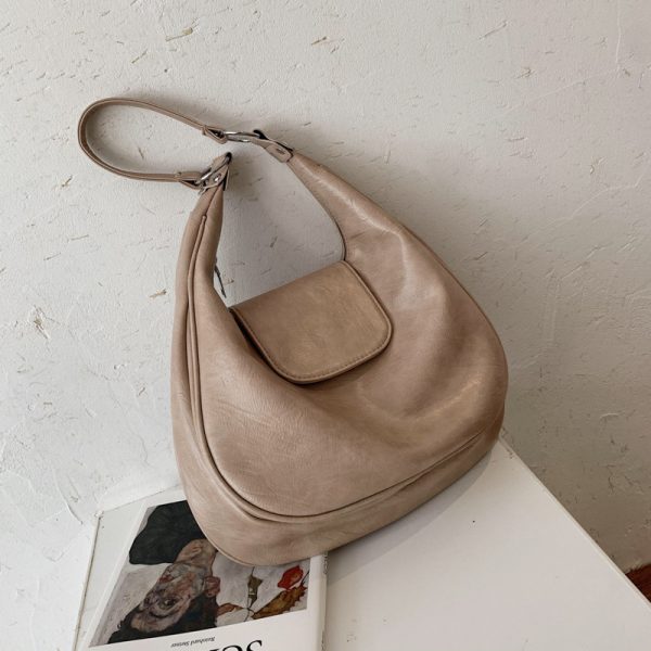 Single Shoulder Bag Class Commuter Soft Leather Tote Large Capacity - Image 7