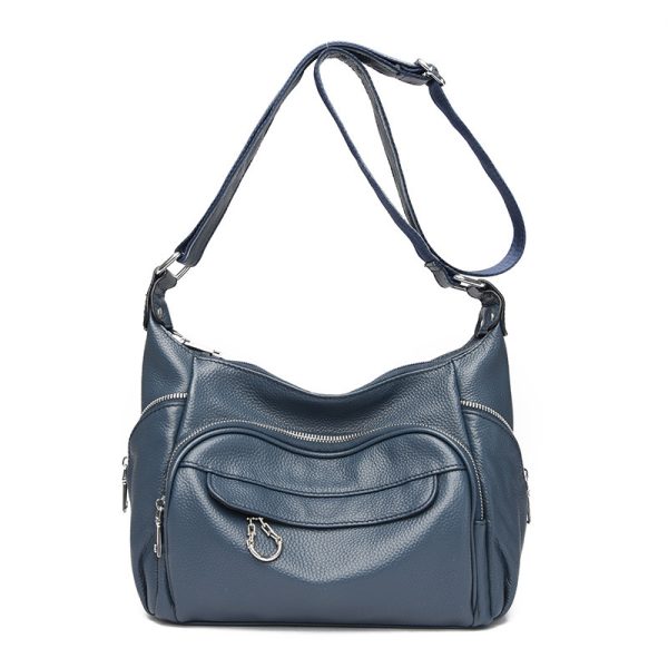 First Layer Cowhide Messenger Bag Women's Versatile Large Capacity Shoulder Bag - Image 5