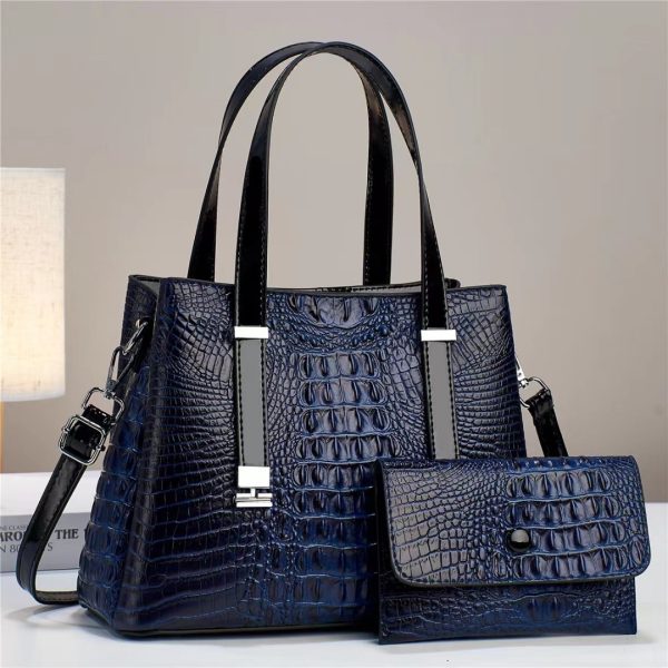 Women's Fashion Crocodile Pattern Large Capacity Combination Bags - Image 7