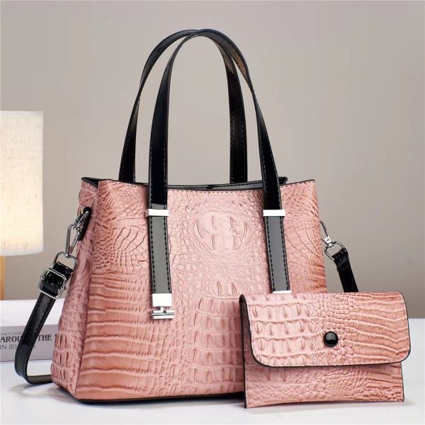 Women's Fashion Crocodile Pattern Large Capacity Combination Bags - Image 8
