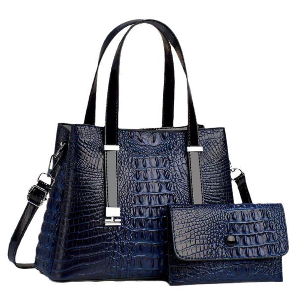 Women's Fashion Crocodile Pattern Large Capacity Combination Bags - Image 5