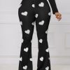 Ladies' Love Printed Casual Slimming Pants
