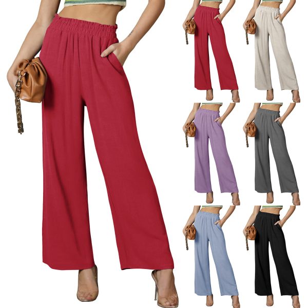 Summer New Solid Color Loose Women's Casual Trousers - Image 2