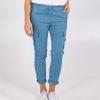 Casual Cargo Pants With Pockets Solid Color Drawstring Waist Pencil Trousers For Women - Image 7