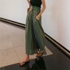 Lace-up high waist wide leg pants trousers - Image 4