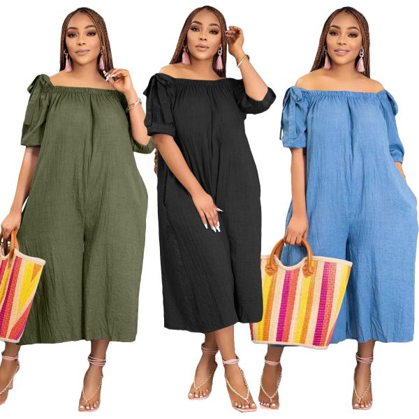 Summer Loose Casual Loose Cropped Jumpsuit - Image 5