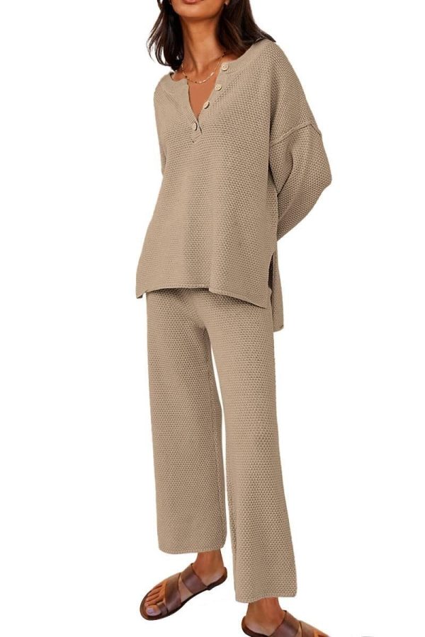 Women's Clothing Solid Color Fashion Loose Leisure Suit Two Pieces - Image 2