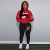 Plus Velvet Hoodie Casual Printed Sports Suit - Image 3