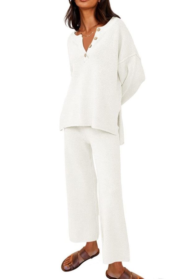 Women's Clothing Solid Color Fashion Loose Leisure Suit Two Pieces - Image 3