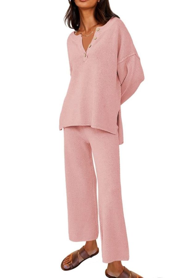 Women's Clothing Solid Color Fashion Loose Leisure Suit Two Pieces - Image 4