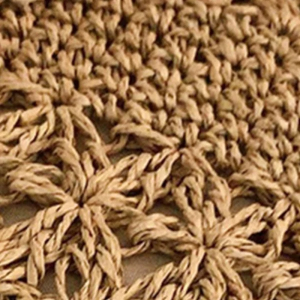 Women Beach Woven Straw Shoulder Messenger Bag with Tassel Boho Hollow Out Crochet Crossbody Handbag Macrame Purse - Image 3