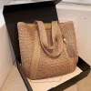 Elegant Ladies Straw Woven Handbag Women Holiday Beach Commute Casual Tote Top-Handle Bags Fashion Retro Shoulder Bags 2025 - Image 5