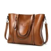 Shoulder Bags for Women Oil Wax Leather Handbag Tote Crossbody Bag Vintage Satchels Women Bags Designer Handbag High Quality - Image 2