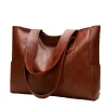 Vintage Large Capacity Tote Bag, Retro Vegan Shoulder Bag, Women's Casual Handbag For Commute ,Trendy Handbag with Soft Leather - Image 5