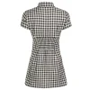 Fashion Simple Plaid Elegant Causal Women Dresses Trendy Chic Button Slim Fit Mini Frock - Image 6