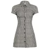 Fashion Simple Plaid Elegant Causal Women Dresses Trendy Chic Button Slim Fit Mini Frock - Image 5
