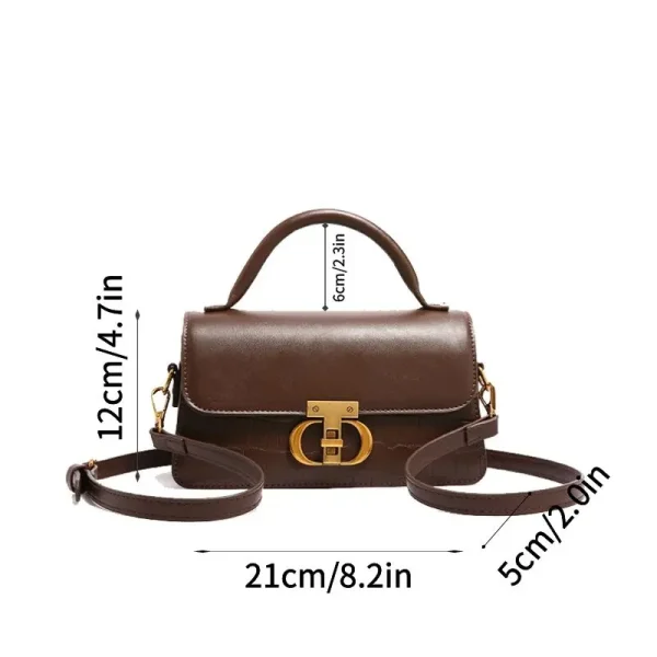 Small Leather Armpit Bags for Women, Chain Shoulder, Crossbody Bag, Ladies Vintage Underarm Handbags, Summer - Image 2