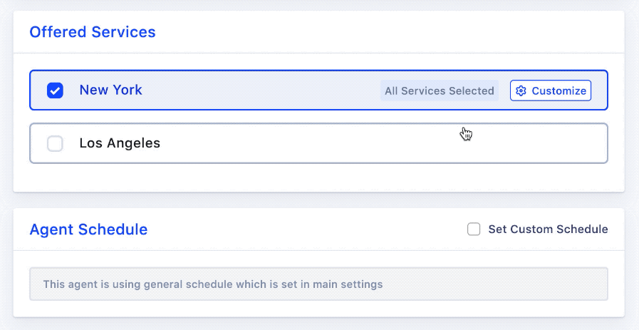 Settings Per Location