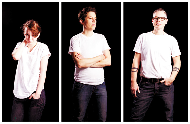 Changes in Time (L to R): Briana Zora Libby, Heather Spear, and Chris Little. Photo by Rebecca Jean Lawrence Photography