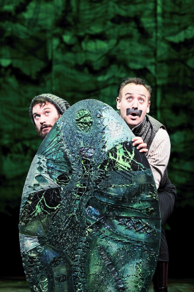Luke Smith (Smee) and John Sanders (Black Stache) from the Peter and the Starcatcher Tour Company. Photo by Jenny Anderson