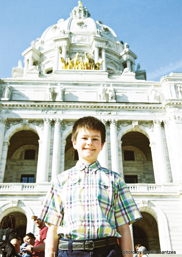 Jake Ross, 11, of Forest Lake, has been a young champion for this legislation. Photo by Sophia Hantzes