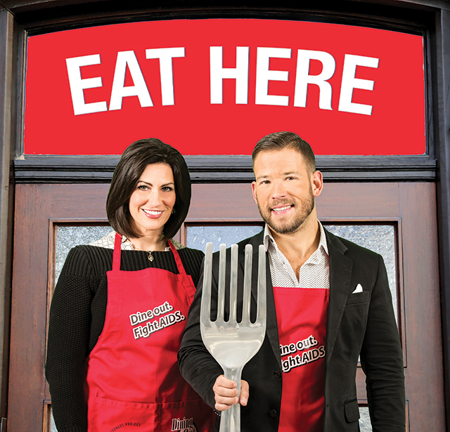 Rena Sarigianopoulos and Sven Sundgaard from KARE11 want you to "Dine Out, Fight AIDS" for The Aliveness Project on April 28, 2016. Photo and production by Anna Min and Diane Napper