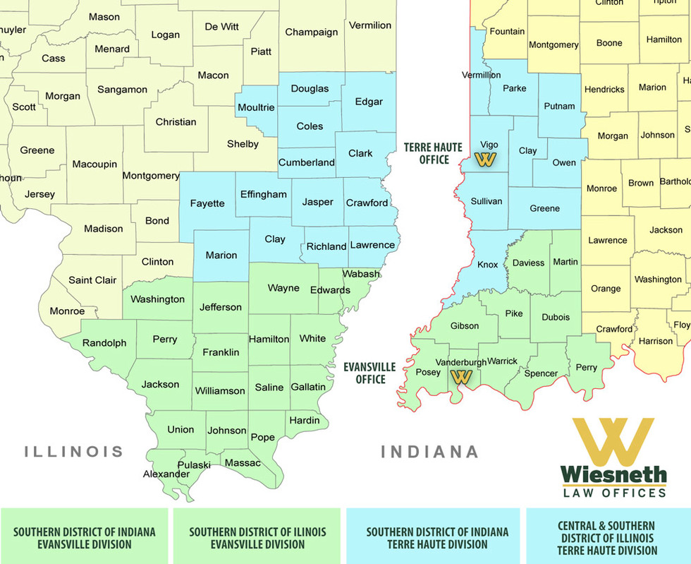 LAW SERVES INDIANA COUNTIES IN TERRE HAUTE, EVANSVILLE, AND