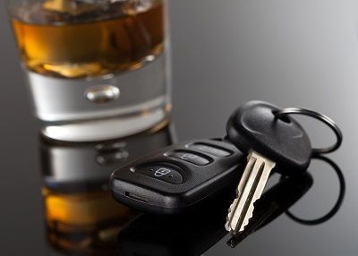 alcohol and car key