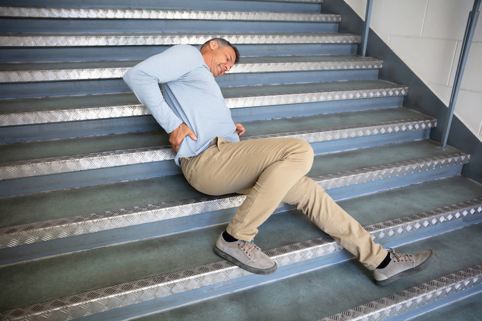 Man Falling Down Stairs