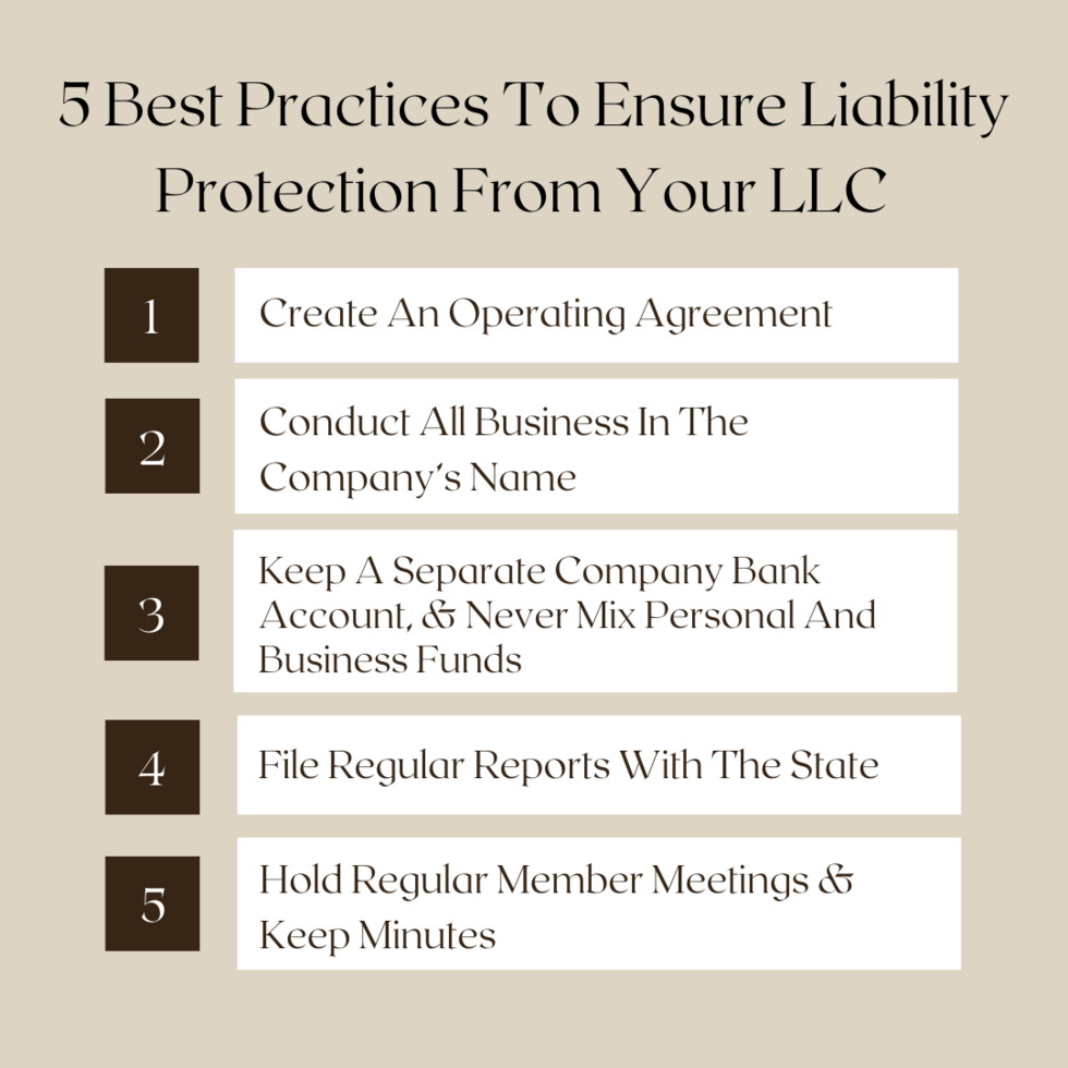 Best Practices For Ensuring Liability Protection From Your LLC The Robinson Advocacy Group