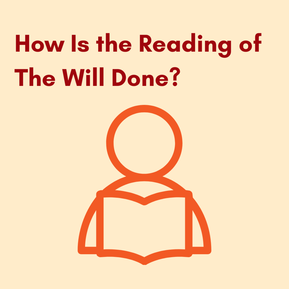 How is the reading of the will done in a georgia probate case peach