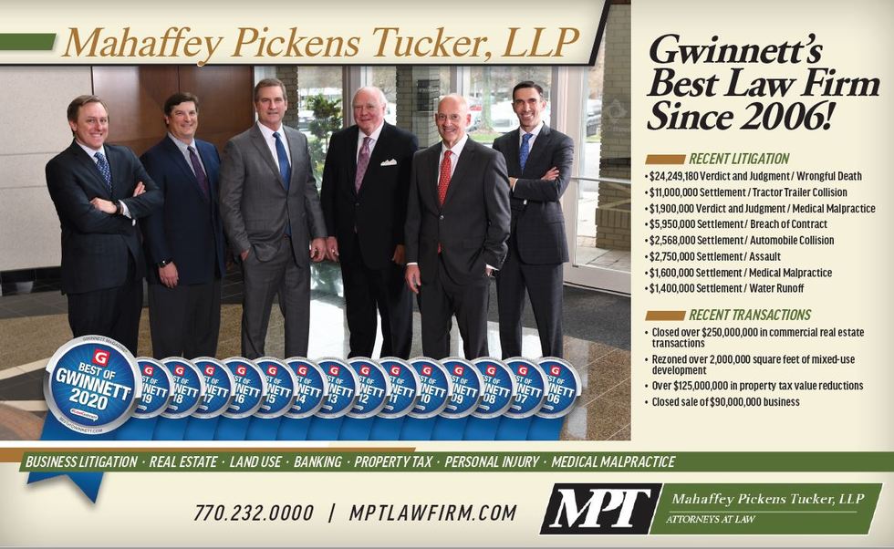 MPT is Named Best Law Firm for the 16th Year in a Row Mahaffey Pickens Tucker