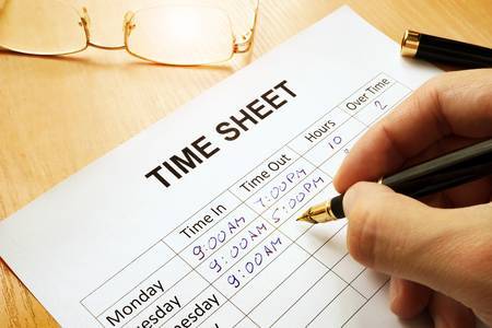 picture of timesheet