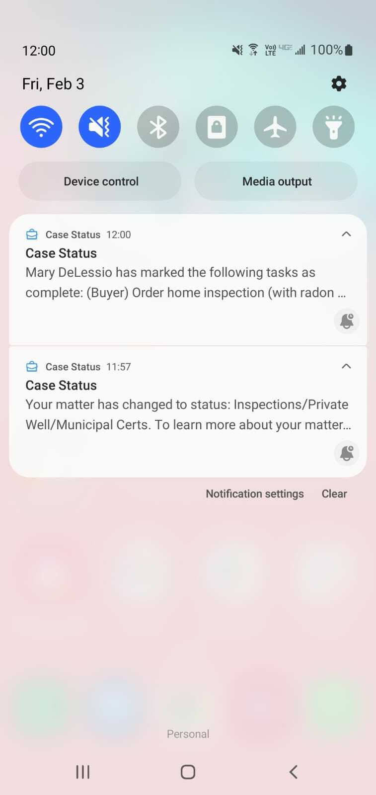 CASE STATUS Our New Real Estate App that keeps you informed in real