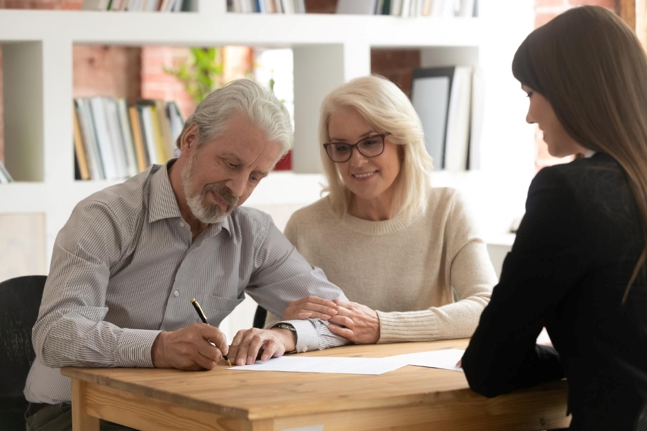 People meeting attorney