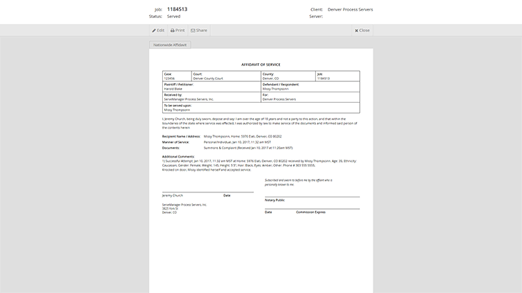 ServeManager Custom Documents