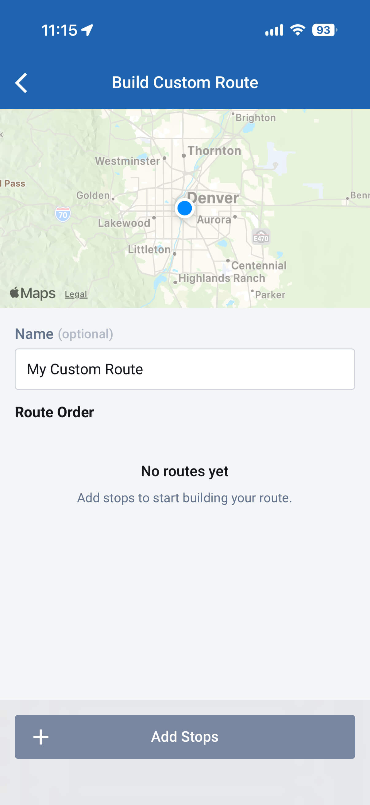 Build custom route