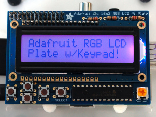 Adafruit 16x2 Character LCD + Keypad for Raspberry Pi